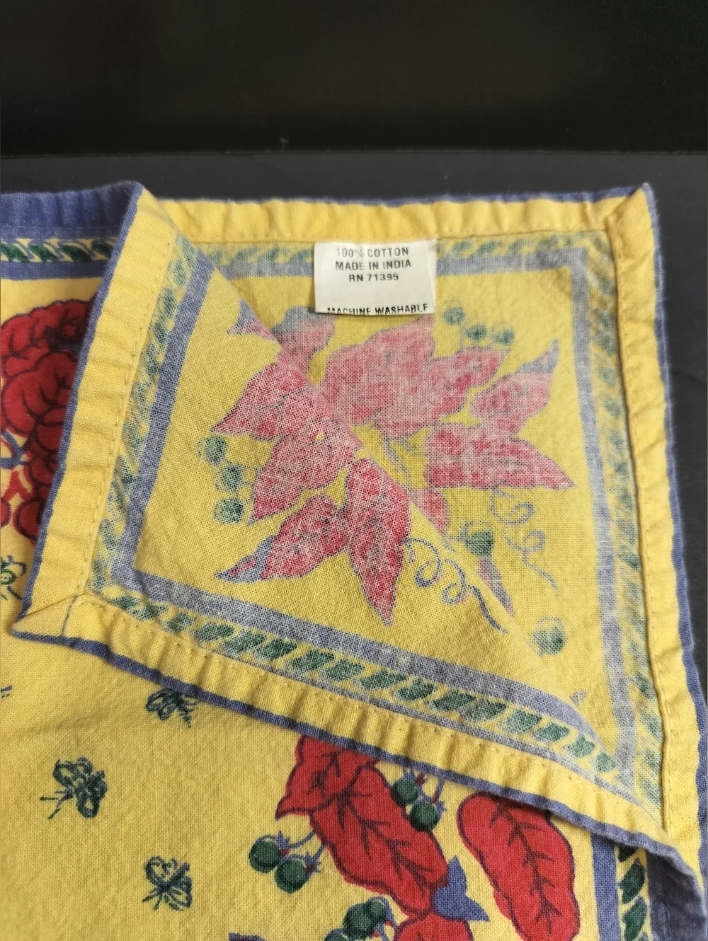 Williams Sonoma French Provence Napkins (8pcs 100% Cotton Bees Yellow Blue 18x18
